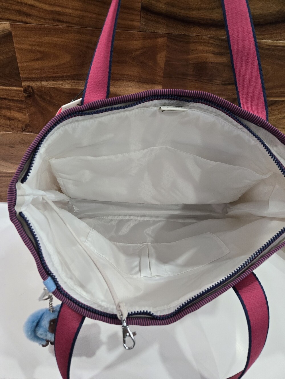 Kipling Tote Bag Beige & Pink Large PARK - Picture 11 of 15